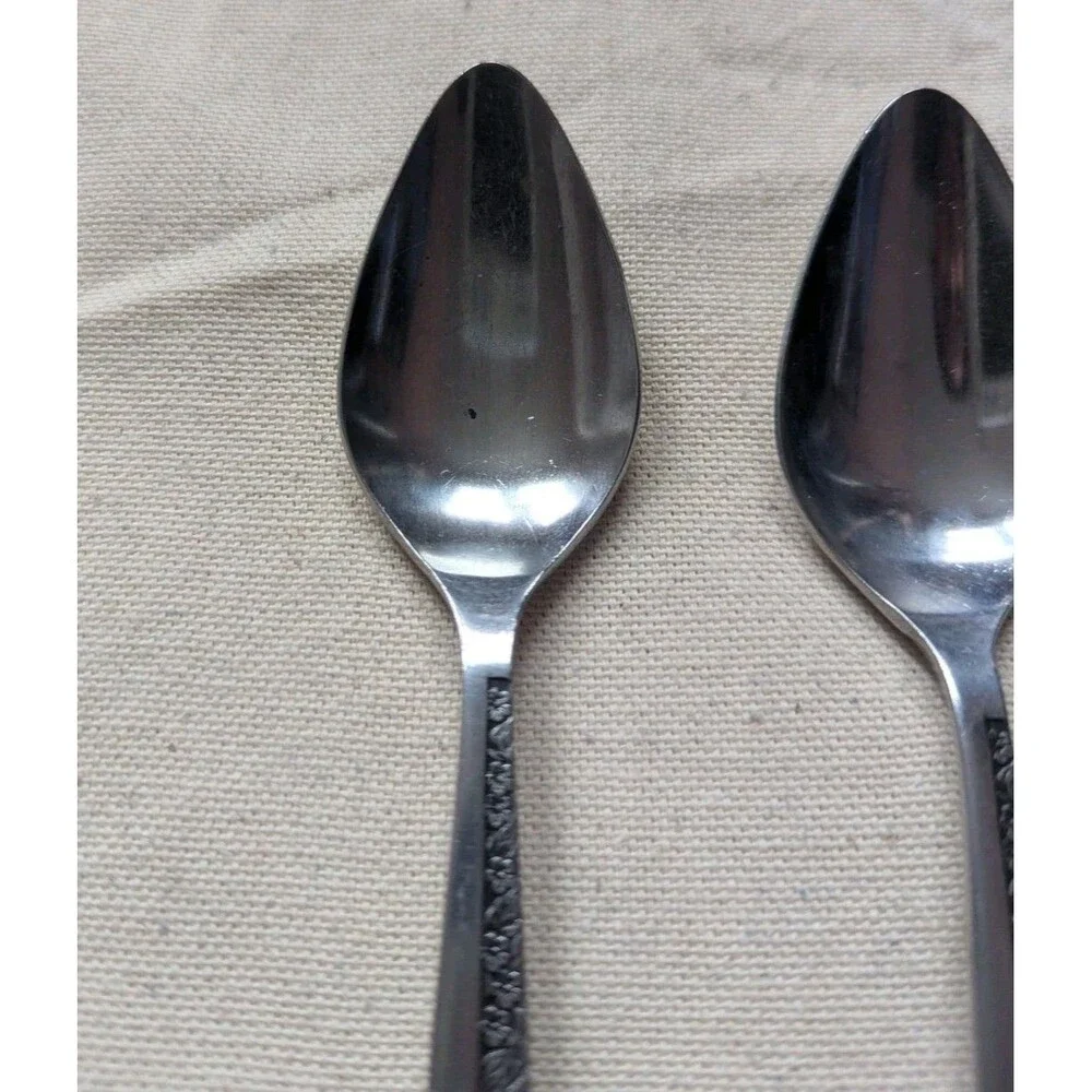 Vintage COVENTRY Stainless Flatware BOUQUET Japan Set of 3 Teaspoons